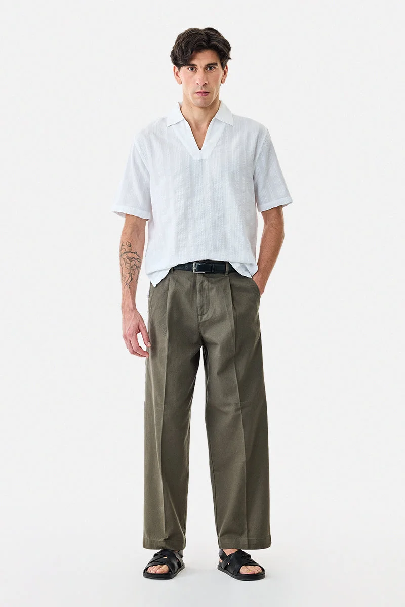 SNITCH Box Fit V Neck Popover Shirt