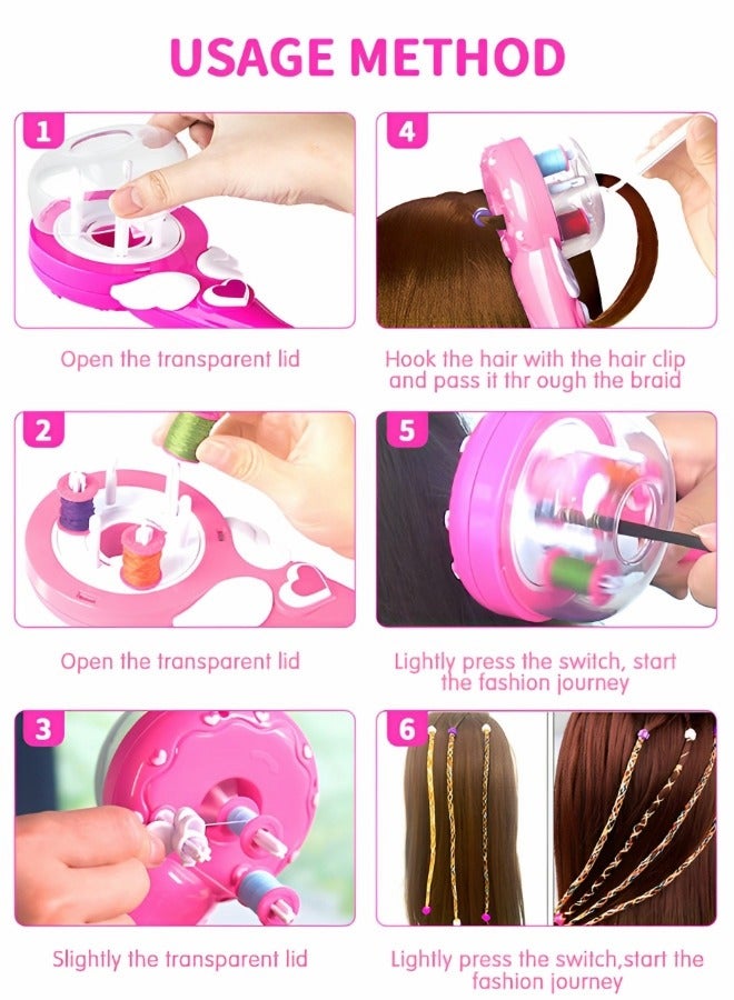 GROIC Hair Braider Machine Automatic Hair Braider Electric Hair Braider Automatic Hair Braider Tool Hair Twister Machine Hair Braiding Machine Styling DIY Tool Twister Hairstyle Tools Kit Fashion Toy Kits  - Image 4