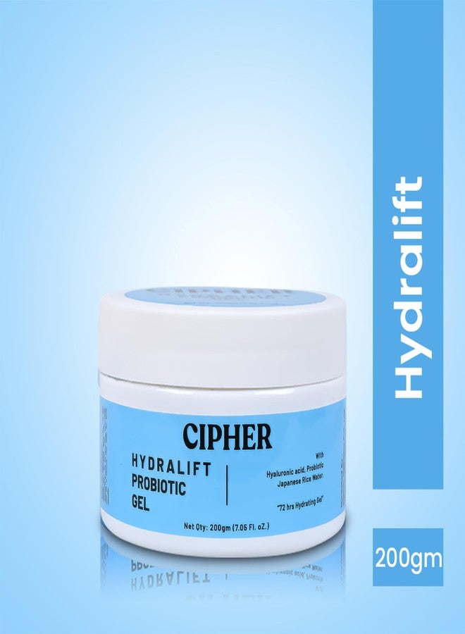 CIPHER Hydalift Pobiotic GeL | Hydra Boost Face Gel | 24 Hours Long Lasting Hydration | Oil Free Non Sticky Light Fast Absorbing | All Skin Types | For Men & Women - 200ml - Image 3