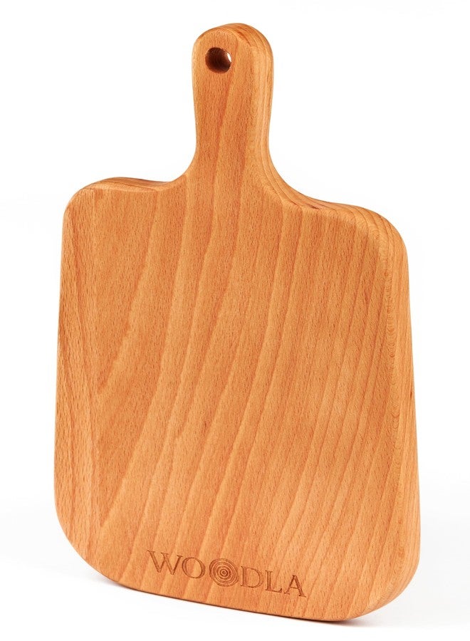 Woodla Mini Wooden Cutting Board 10 x 6 Inch Charcuterie Boards with Handle Decorative for Kitchen Wall Bar Hanging Cutting Board for Vegetables and Fruits - Image 1