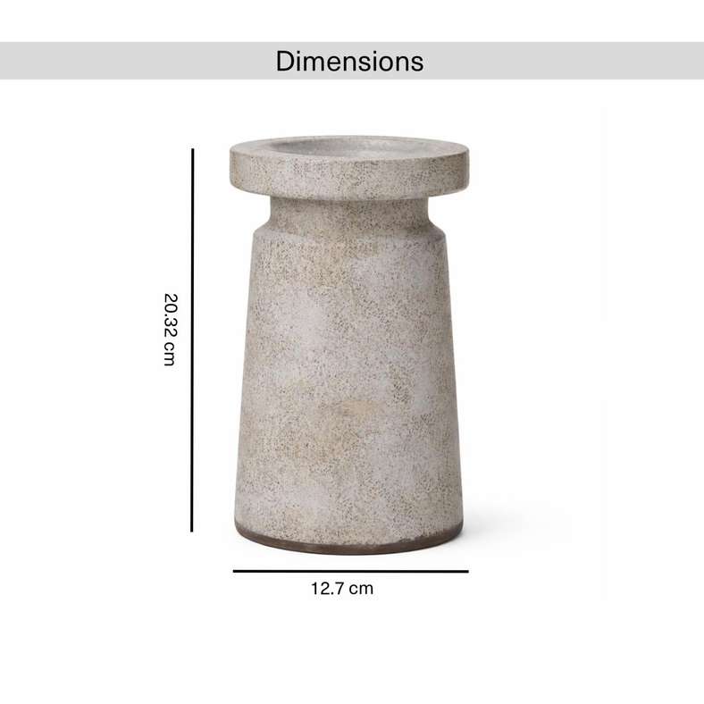 Pan Home Grey Terracotta Candle Holder for Home - Image 2