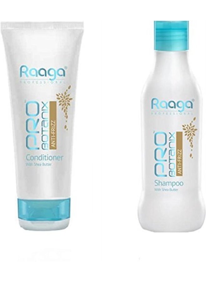 Raaga Professional Probotanix Anti Frizz Shampoo 200ml & Conditioner 100ml - Image 1