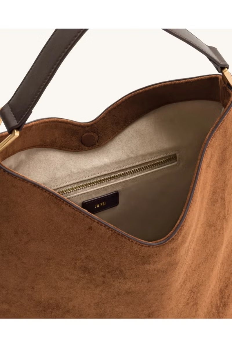 JW PEI JW PEI Tote Bag - Hobo Bag with Spacious Capacity, Effortlessly Chic Shoulder/Chest Bag — Brown  - Image 4