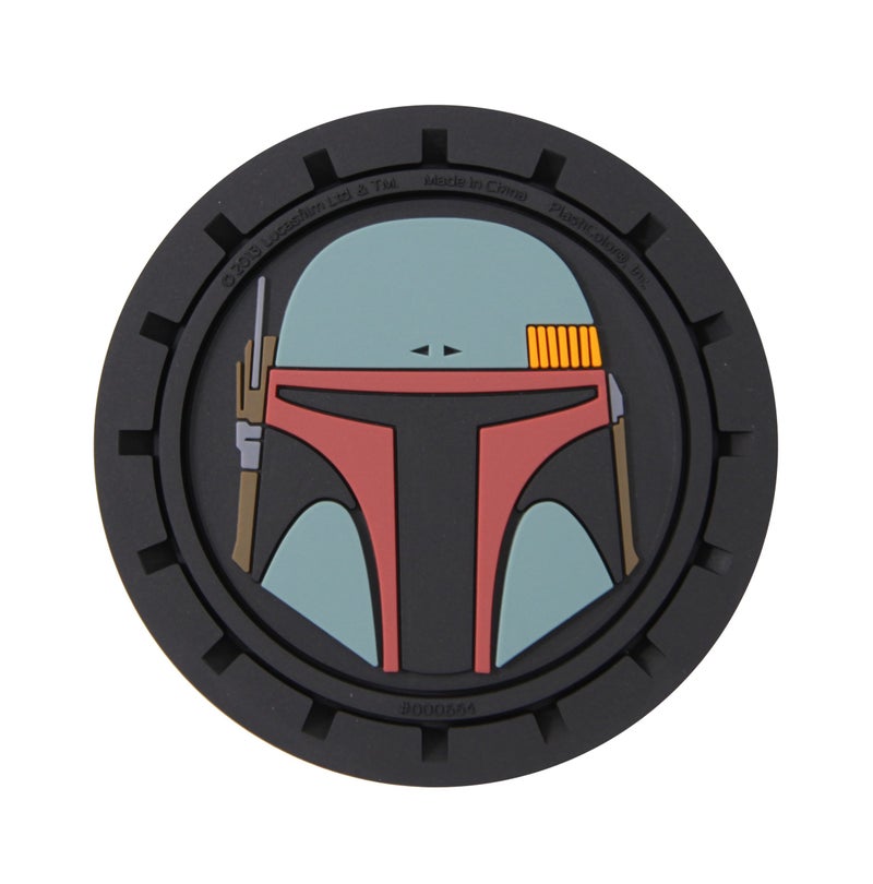 Plasticolor 000664R01 Star Wars Boba Fett Auto Car Truck SUV Cup Holder Coaster 2Pack