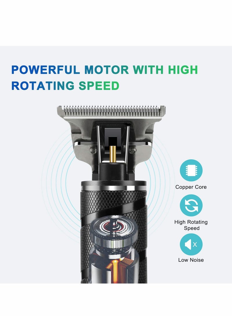 SYOSI Beard Trimmer for Men, Trimmer for Men Professional Zero Gapped Trimmer Cordless Edgers Clippers Grooming Kit with Guide Combs Gifts for Men (Black) - Image 3