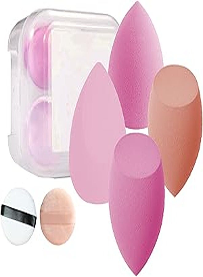 Pink Makeup Sponges Make Up Sponge Set, Blender Beauty Foundation Mixing Sponge Sponge for Liquid, Powder, BB Cream and Sun Cream (Pink)