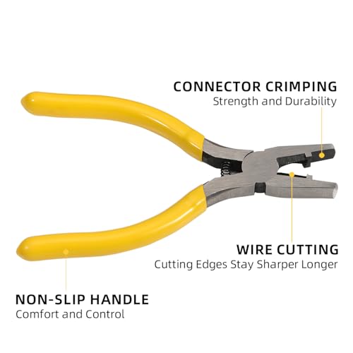 YOLISTIC (Pack of 221) Wire Connectors Assortment Kit include UY / K1, UY2 / K2, UR / K3, UR2 / K3, and UG / K5 Wire Butt Splice with Crimping Pliers - Image 3