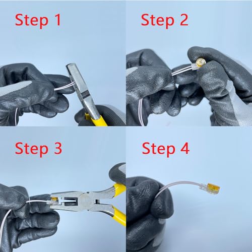 YOLISTIC (Pack of 221) Wire Connectors Assortment Kit include UY / K1, UY2 / K2, UR / K3, UR2 / K3, and UG / K5 Wire Butt Splice with Crimping Pliers - Image 5