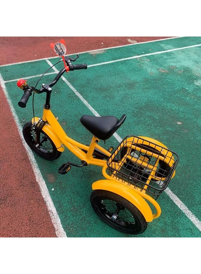 Bosheng Tricycle With Basket 12 Inch Yellow MN011 - Image 4
