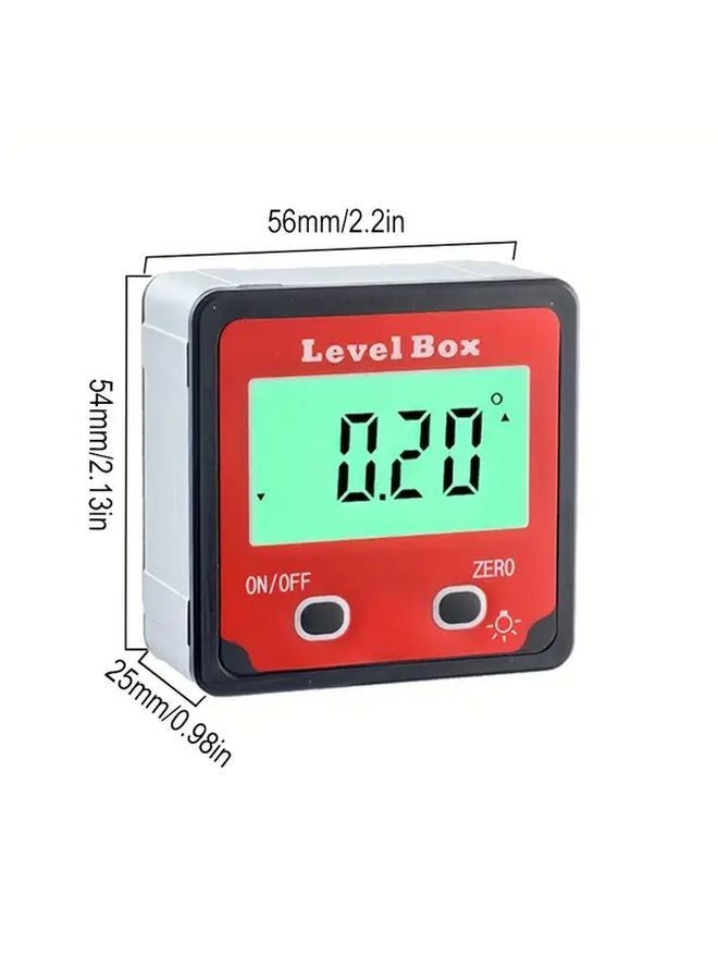2 Button Digital Level Box With LCD Backlight High Precision 0 01 Degree Resolution - Image 3