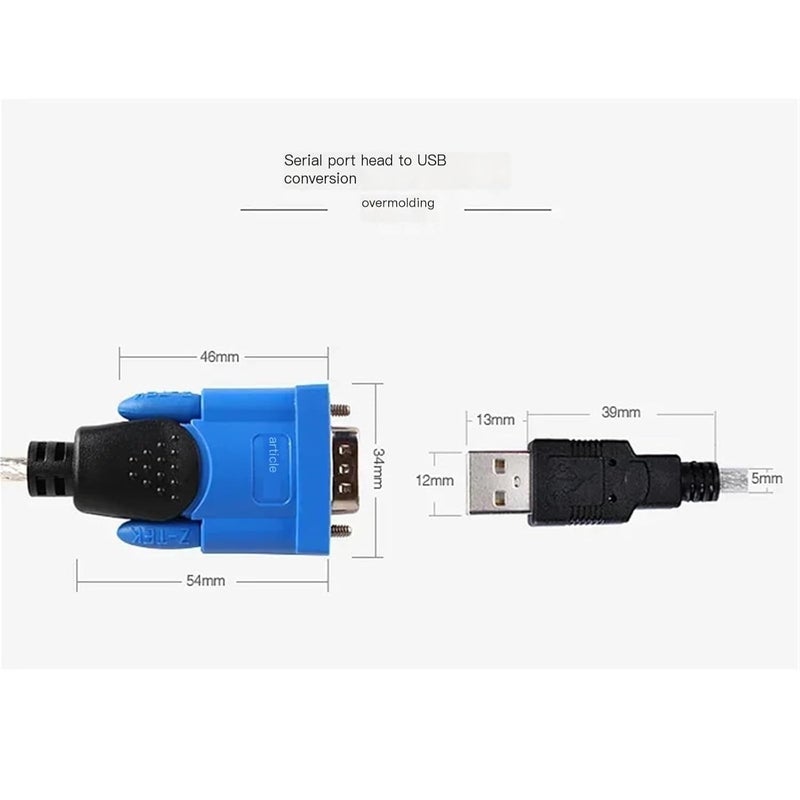 Industrial Grade PLC Conversion Cable USB to RS232 Serial Port Z-TEK Universal Data Programming Download Line USB-232 - Image 3