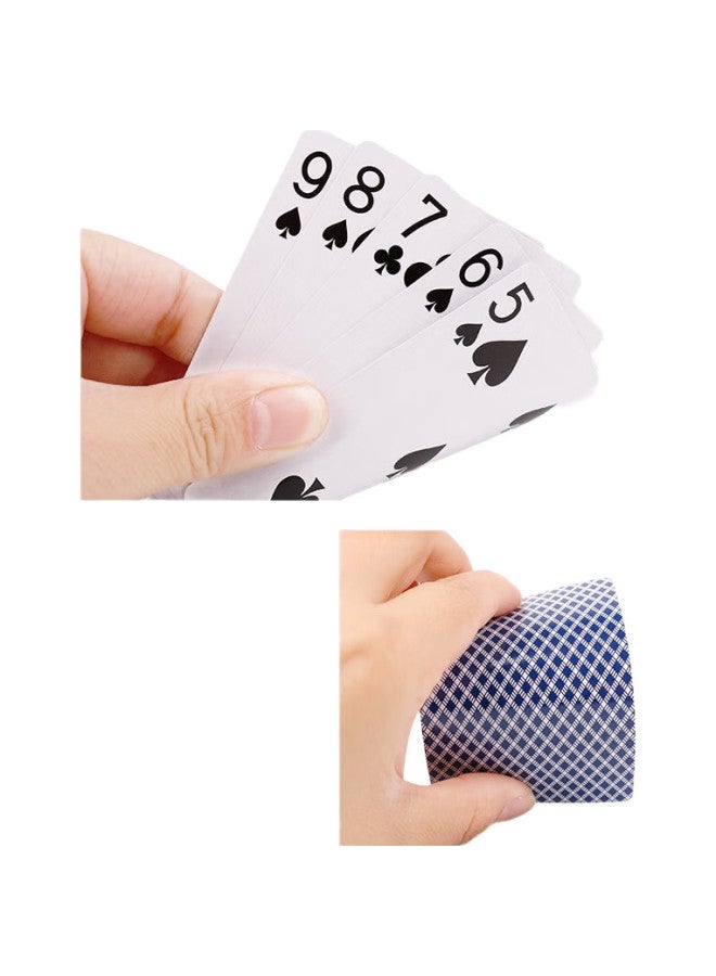 Yaoji Playing Cards, Durable And Thick Cards For Texas Hold'Em, Guandan, Doudizhu, 2018 Blue, Full Set Of 10 Decks - Image 3
