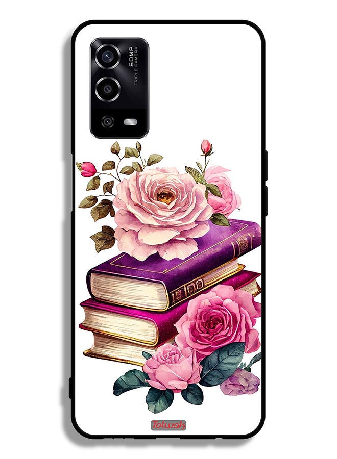 Tolwak Oppo A55 4G Protective Case Cover Roses And Books - Image 2