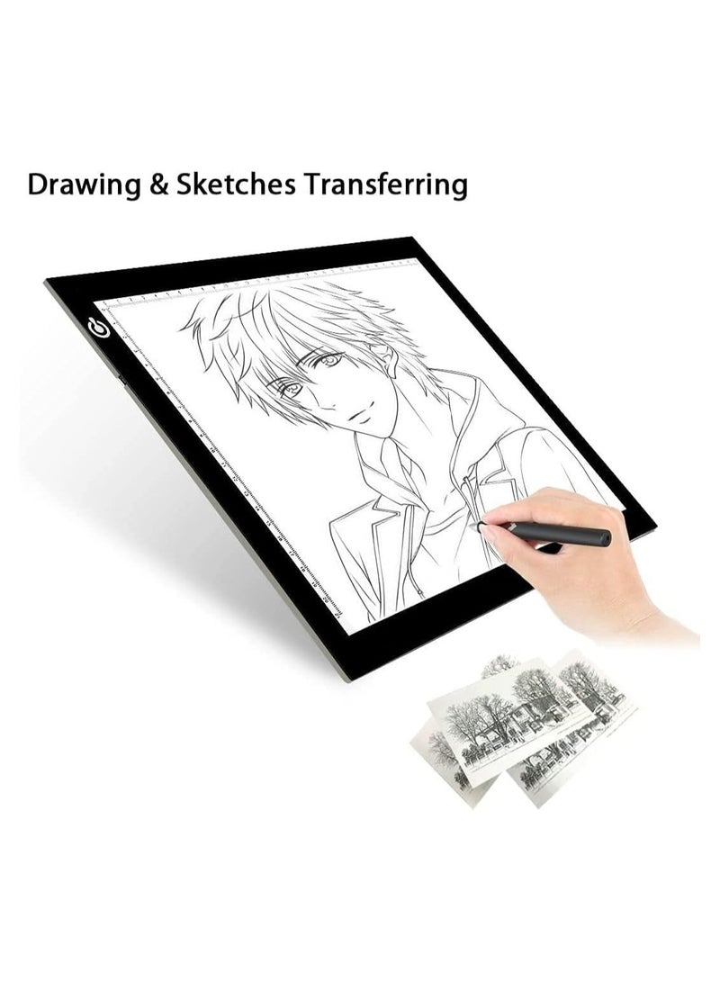Portable A4 Tracing LED Copy Board Light Box, Ultra-Thin Adjustable USB Power Artcraft LED Trace Light Pad for Tattoo Drawing, Streaming, Sketching, Animation, Stenciling - Image 3
