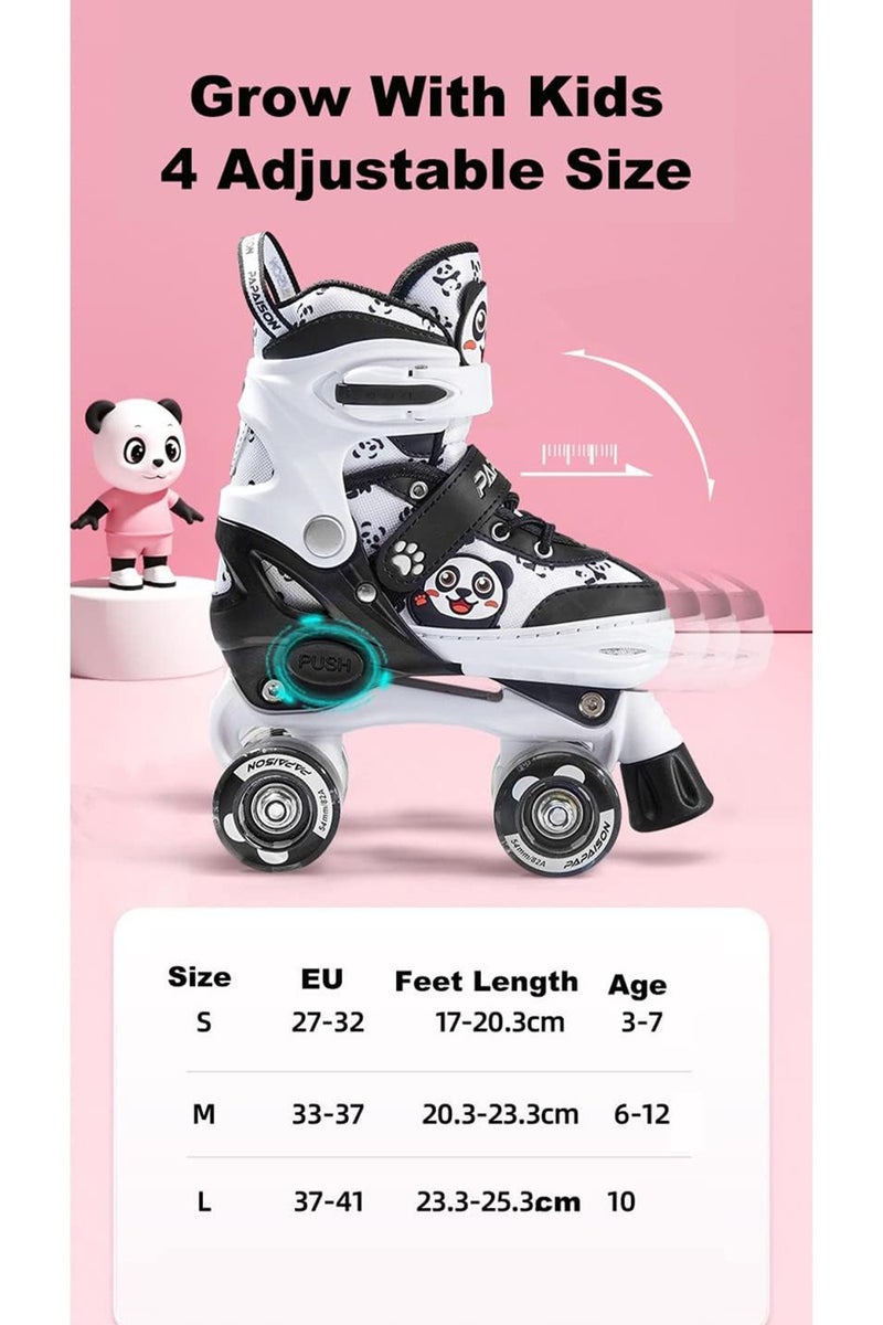 MONOGUE Panda Design Double Row Skating Shoes with Lighting Wheel for Beginners and Safety - Image 4