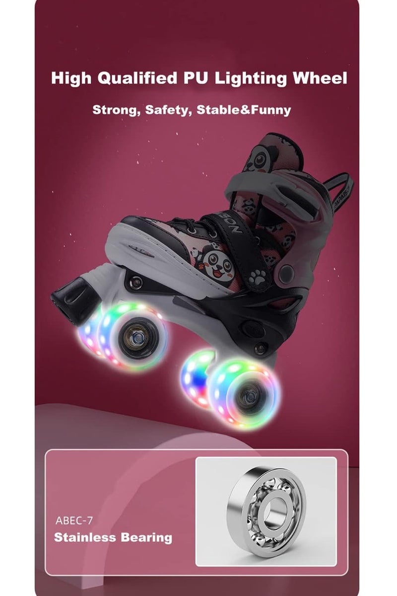 MONOGUE Panda Design Double Row Skating Shoes with Lighting Wheel for Beginners and Safety - Image 5