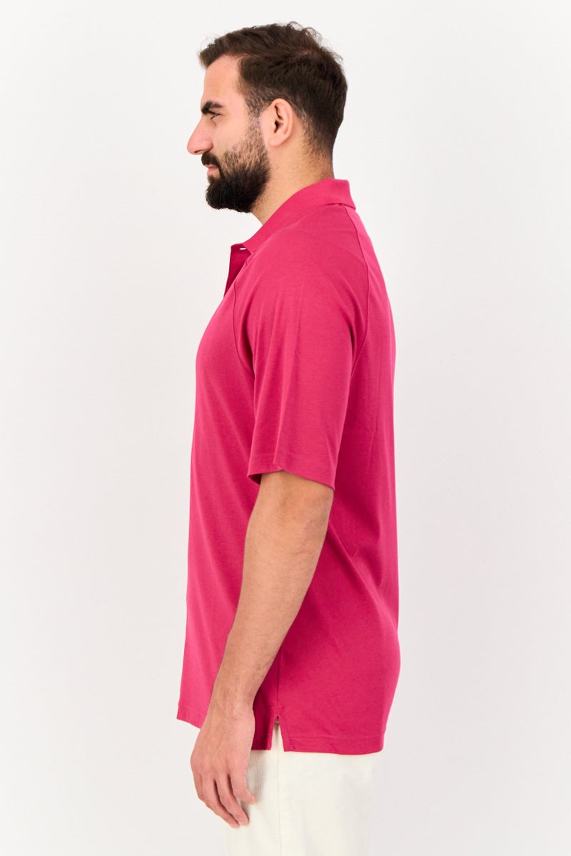 Greg Norman Men Sportswear Fit Short Sleeve Outdoor Polo Shirt, Pink - Image 2
