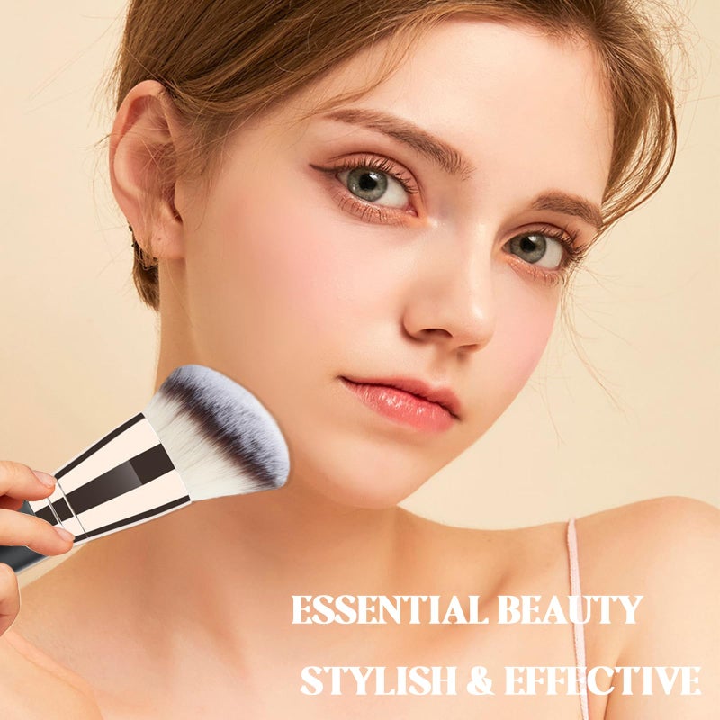 ElegGlo 2-Pack Dual-Ended Makeup Brushes, Angled Foundation & Concealer Premium Vegan Synthetic for Flawless Flawless Application of Liquid Cream and Powder Makeup - Image 3