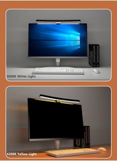 Fankalo Curved Monitor Light Bar for Curved Monitor,with 3 Color Temperature Modes(3000K-4200K-6500K), Stepless Dimming,Monitor Lamp with USB Powered for Work and Office, Black  - Image 5