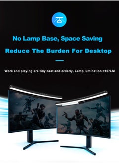Fankalo Curved Monitor Light Bar for Curved Monitor,with 3 Color Temperature Modes(3000K-4200K-6500K), Stepless Dimming,Monitor Lamp with USB Powered for Work and Office, Black  - Image 3