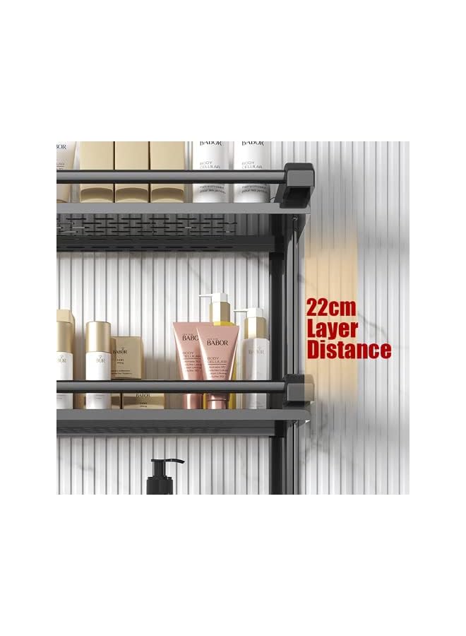 Raxoom Floating Shelves Bathroom Shelf Organizer,Bathroom Wall Organizer Shelf Bathroom Towel Rack for Bathroom/Kitchen - Image 5