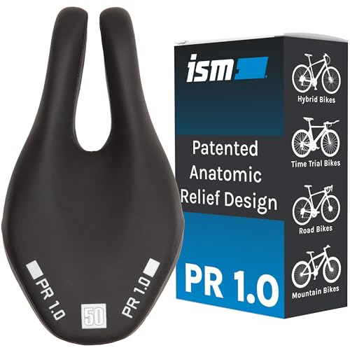 ISM PR Series Noseless Bicycle Seat - Anatomic Relief Bicycle Saddle for Hybrid, Time Trial, Road, and Mountain Bikes - No Nose Bike Saddle for Reduced Numbness and Discomfort - Image 1