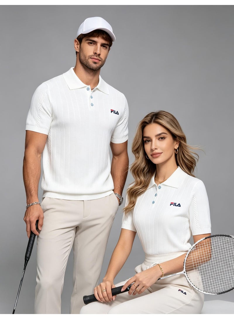 فيلا FILA men's and women's short-sleeved Polo shirts with vertical pits - Image 1