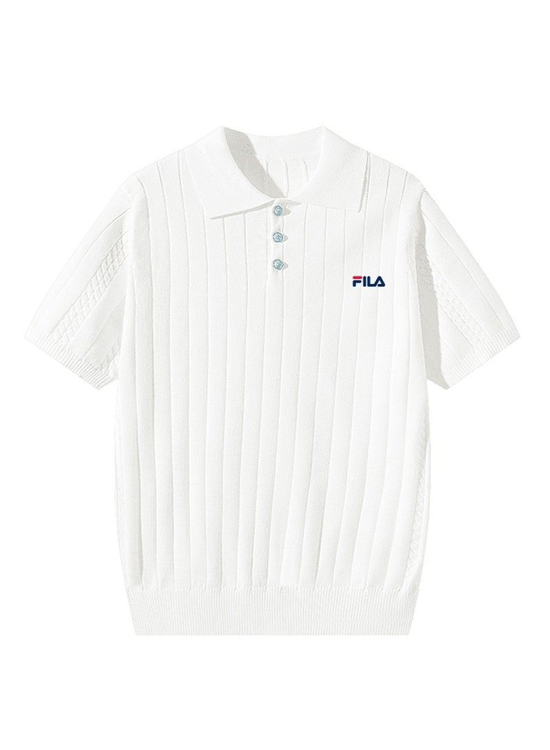 فيلا FILA men's and women's short-sleeved Polo shirts with vertical pits - Image 3