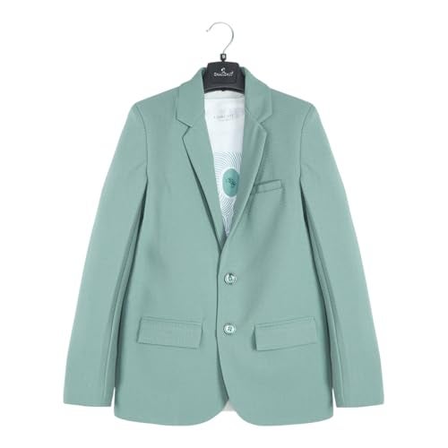 CHARCHIT Boys Regular Fit Plain Blazer and T-Shirt Green - Image 3