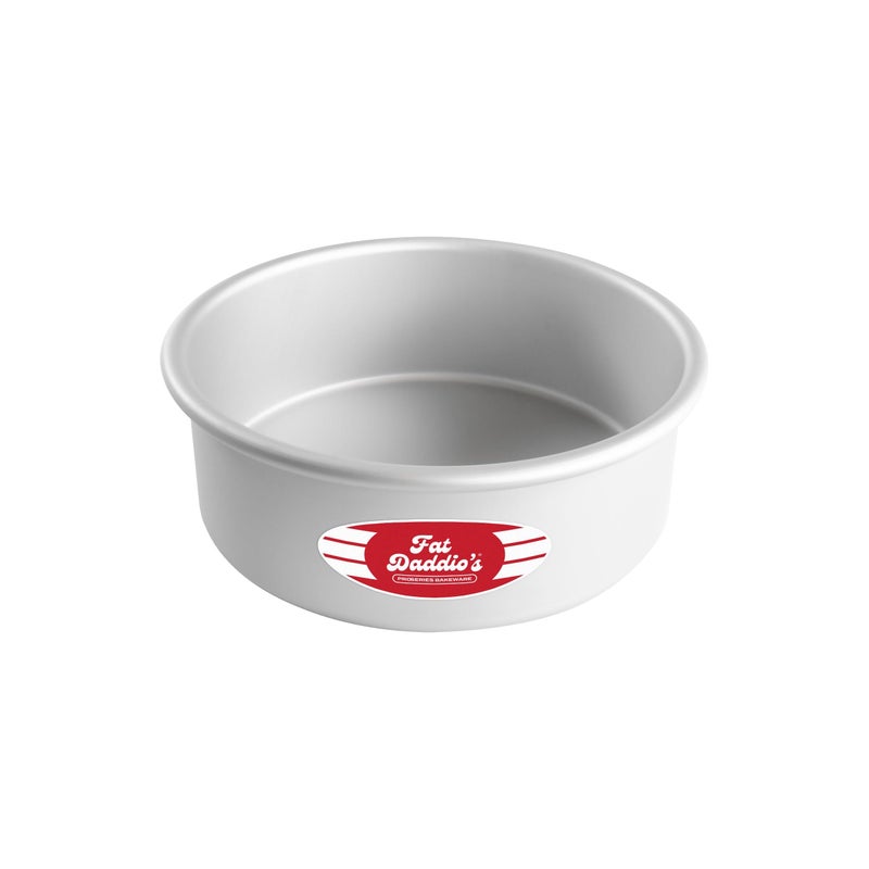 Fat Daddios PRD83 Anodized Aluminum Round Cake Pan 8 x 3 Inch Silver