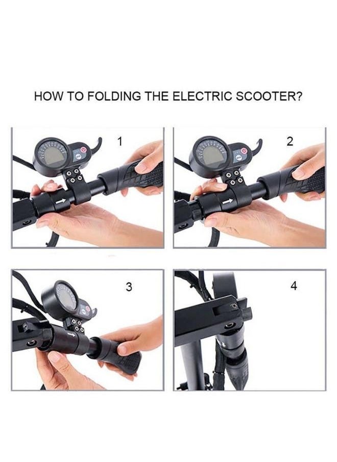 Crony - V10 Fast Speed E-Scooter 1200w Motor 48v/12ah,10"Off-Road Wide Tires,Dual Suspension/Hydraulic Disc Brakes E-Bike, Triple Led Headlamps, All-Terrain, Easy Foldable, Portable Commuter Electric Scooter For Adults & Kids, 120kg Load Skateboard Aluminum Frame, Urban Mobility，Red - Image 1