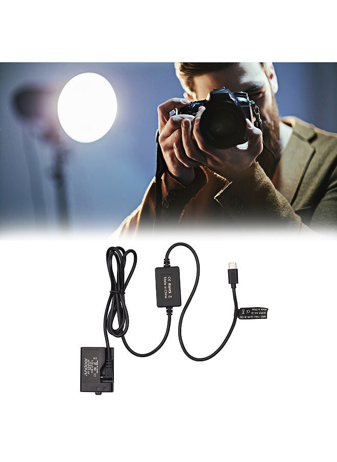 PD USB Type-C Cable to DR-E10 Dummy Battery DC Coupler LP-E10 Replacement for Canon EOS Rebel T7 T6 T5 T3 X50 X70 EOS 1100D 1200D 1300D 1500D 2000D