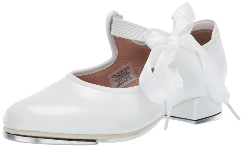 Bloch Dance Girl's Annie Tyette Tap Shoe, White, 12 Medium US - Image 5