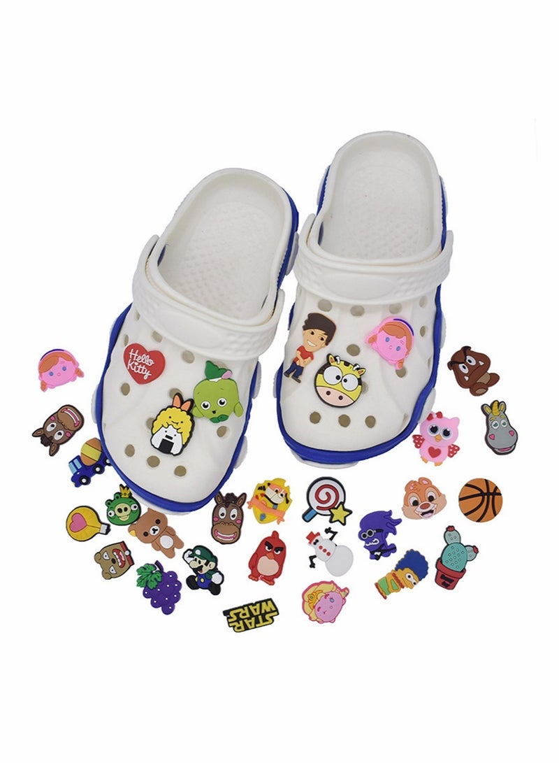 Excefore Shoe Decoration Charms, 100 Pcs Random Color Fit for Shoes and Wristband Bracelet, Different Shape Charms Party Gift for Kids and Teens Different Unisex Adult Shoe Charms - Image 3