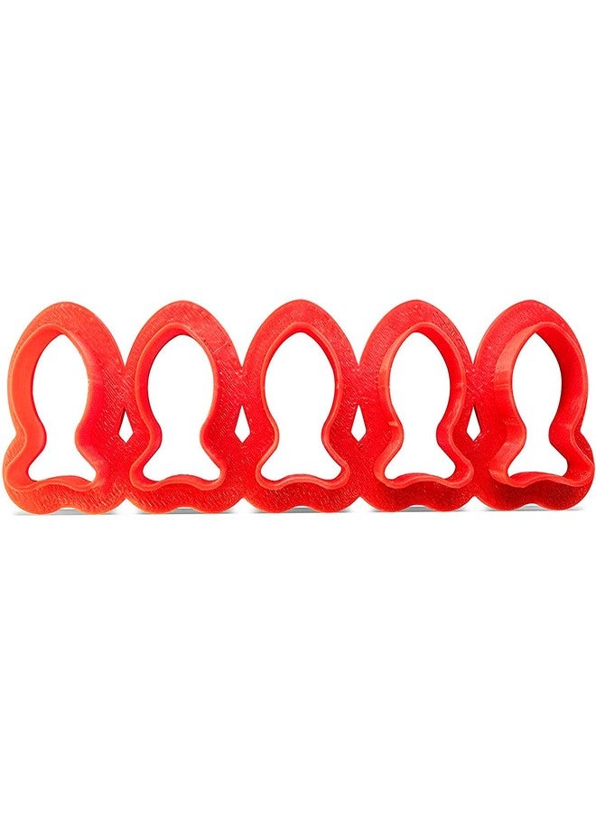 VIKROM Fish Cookie Cutter Multi x5 – Plastic Red Fish Cutters For Cookies, Dough, Bread, Soft Fruits, Soft Veggies and More – Cutters For Mini Fish-Shaped Goods - Image 1