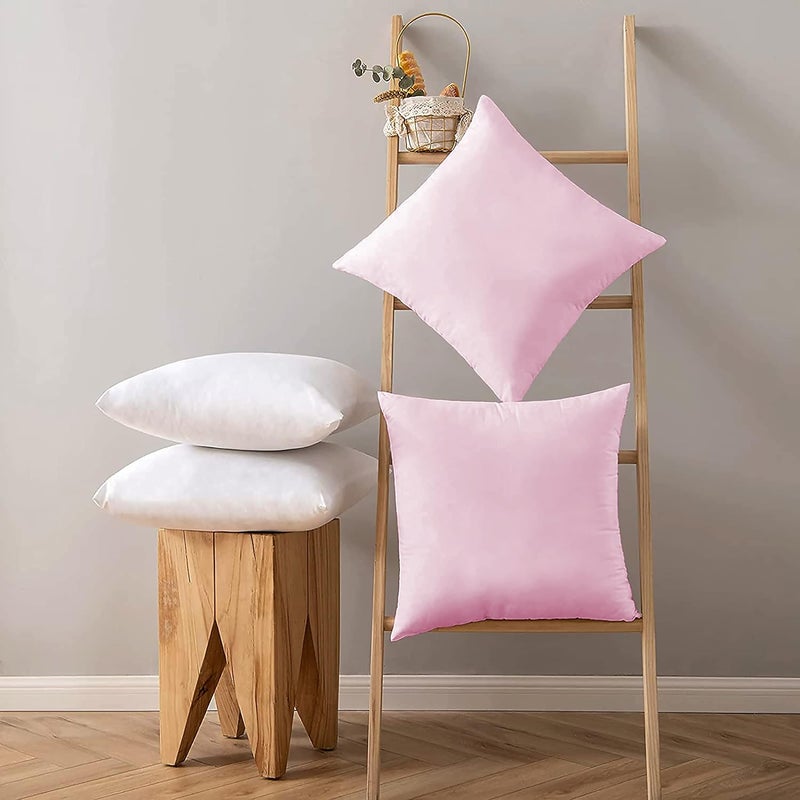 Day Care 400TC Imperious Design Decorative Throw Cushion Cover 100 Egyptian Cotton Size 16x16 Baby Pink Set of 2 - Image 2