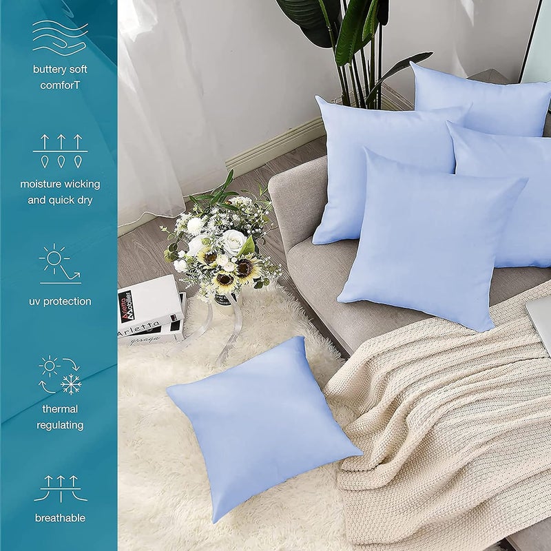 Day Care 400TC Imperious Design Decorative Throw Cushion Cover 100 Egyptian Cotton Size 16x16 Baby Pink Set of 2 - Image 4