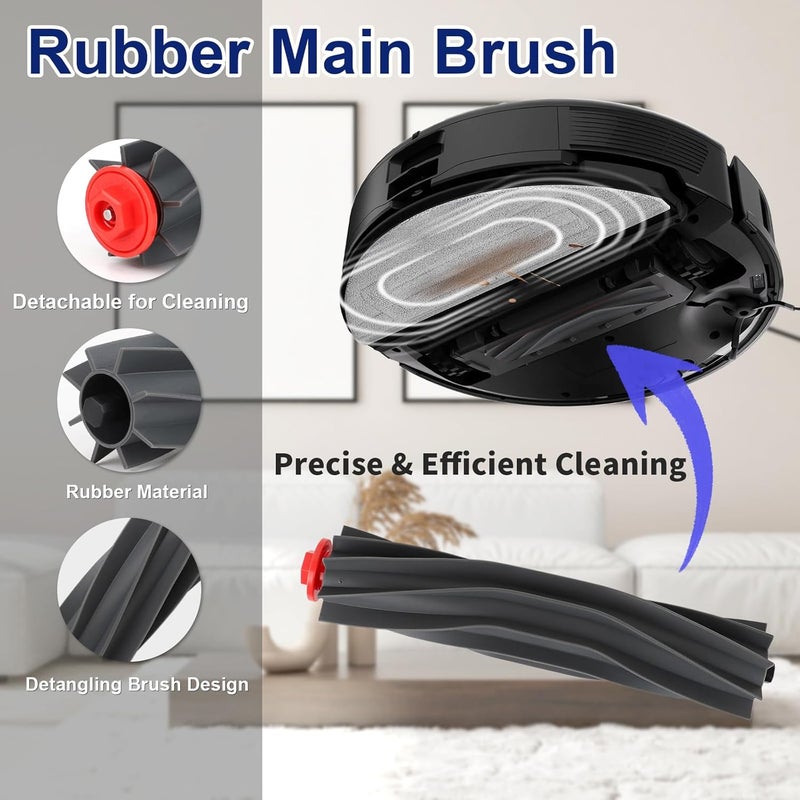 Feilifan 18 PCS Accessories for Eufy Omni S1 Pro Robot Vacuum, Replacement Parts Main Brush, Side Brush, Washable Filter, Dust Bag, Rolling Mop - Image 2