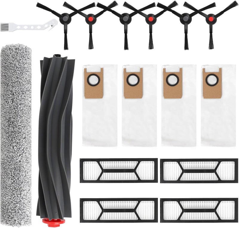 Feilifan 18 PCS Accessories for Eufy Omni S1 Pro Robot Vacuum, Replacement Parts Main Brush, Side Brush, Washable Filter, Dust Bag, Rolling Mop - Image 1