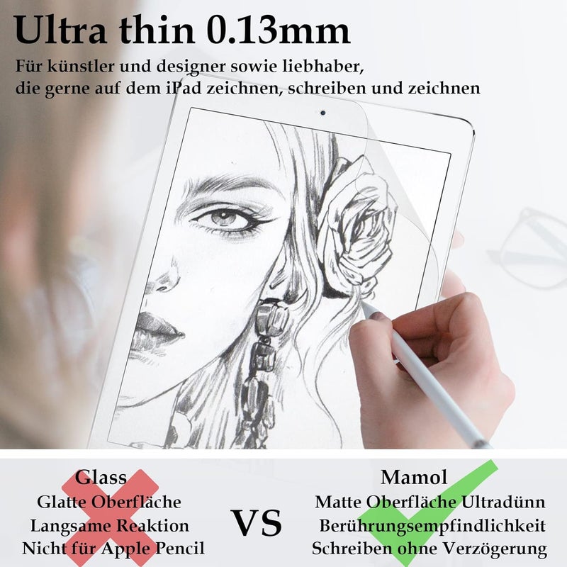 Mamol Pack of 2 Paper Film Compatible with iPad Air 3 (2019) 10.5 Inch and iPad Pro 10.5 (2017), Matte Film, Anti-Glare for Drawing, Writing and Notes, Screen Protector - Image 5