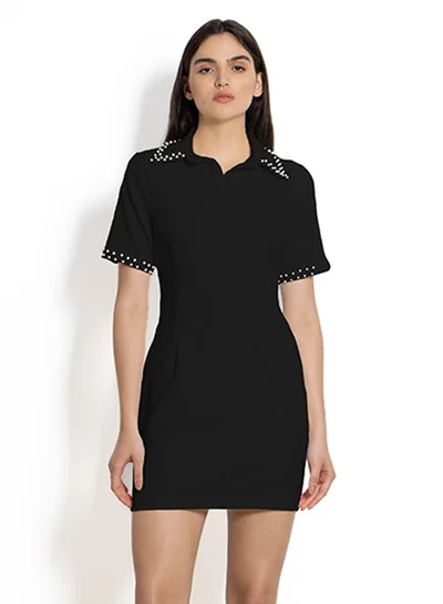 SHAPES Pearl Collar Dress
