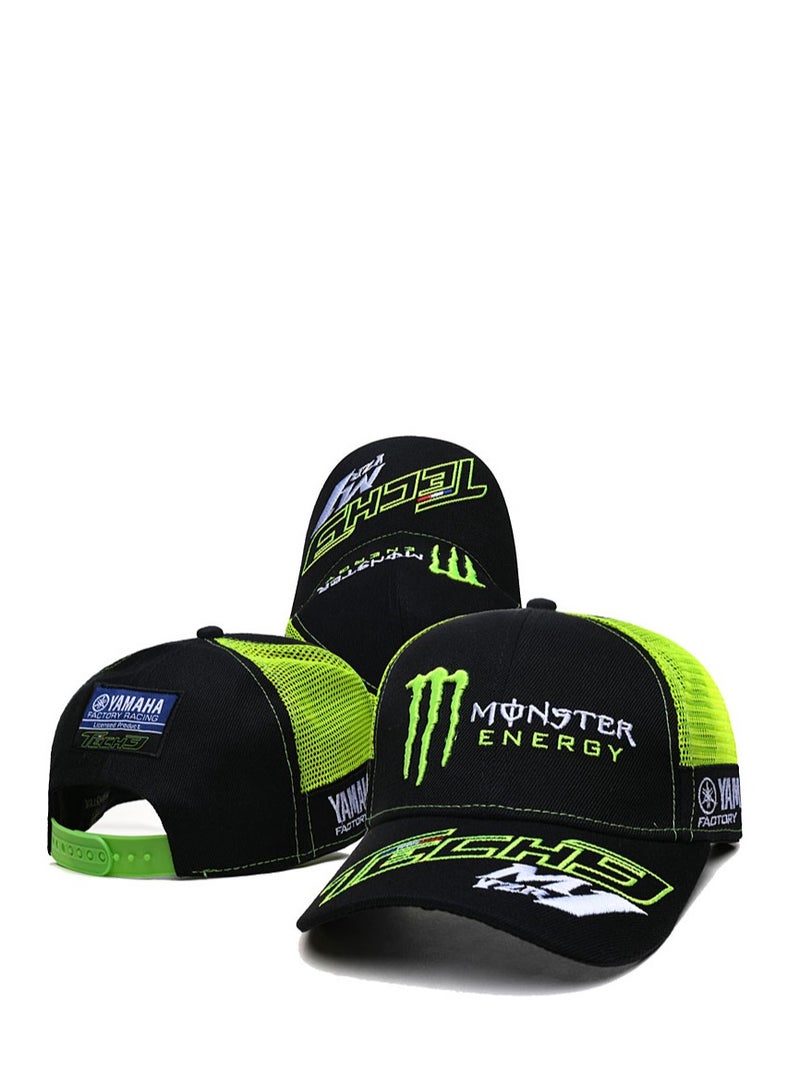 Monster Energy Yamaha x Monster Energy Neon Green Mesh Racing Baseball Cap