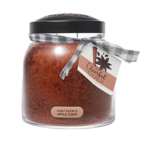 A Cheerful Giver A Cheerful Giver â€” Aunt Kook's Apple Cider - 34oz Papa Scented Candle Jar with Lid - Keepers of the Light - 155 Hours  - Image 1