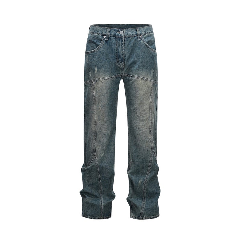 High Street Kanye American Style Men'S And Women'S Multi-Pocket Cargo Jeans Straight Loose Ripped Pants Various Styles - Image 1