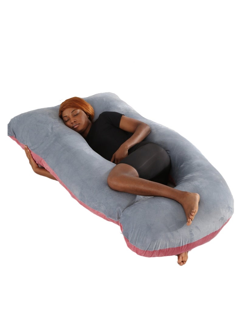 Crystal Velvet Maternity Pillow Maternity Belly Support Pillow Core Side Sleeping Pillow Waist Support Pillow - Image 1