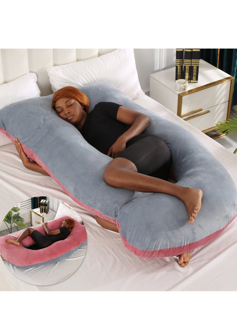 Crystal Velvet Maternity Pillow Maternity Belly Support Pillow Core Side Sleeping Pillow Waist Support Pillow - Image 2