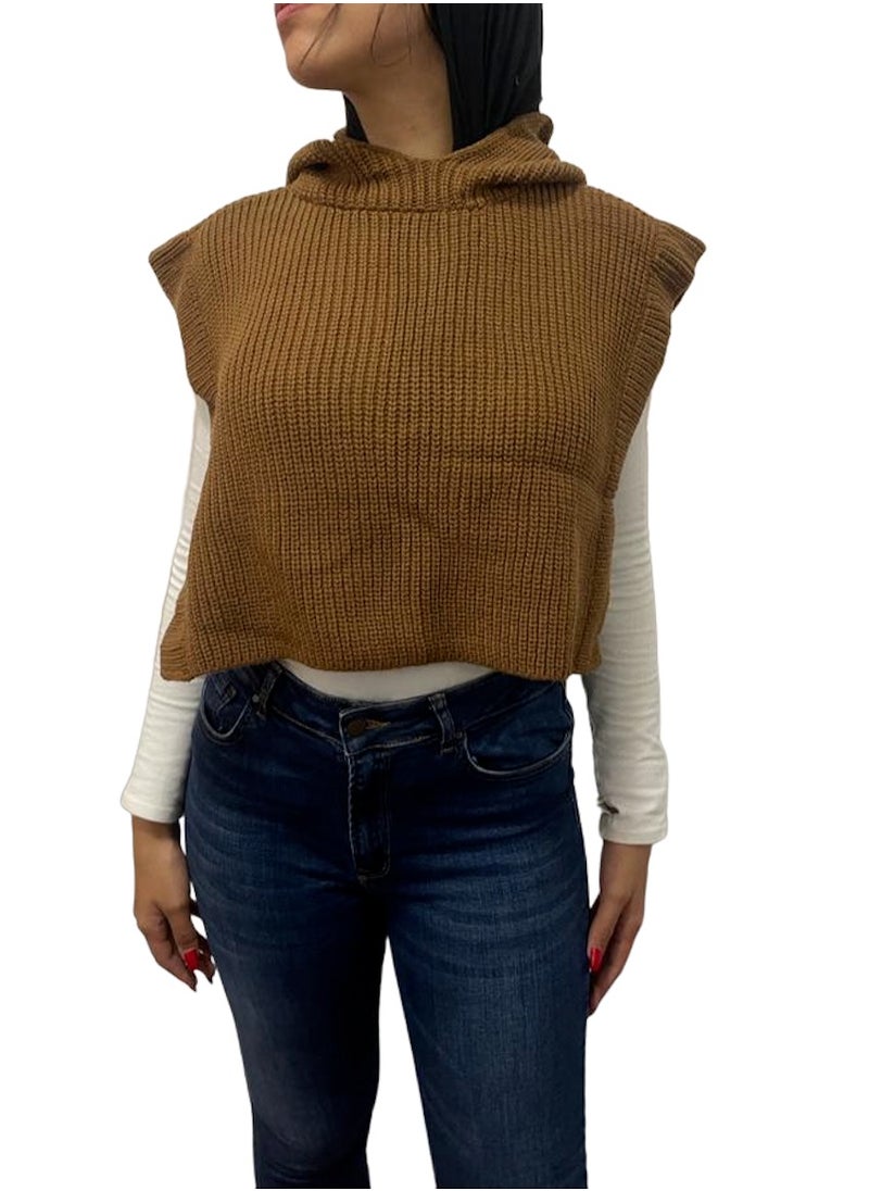 Generic - Women's Cape and poncho Brown - Image 1