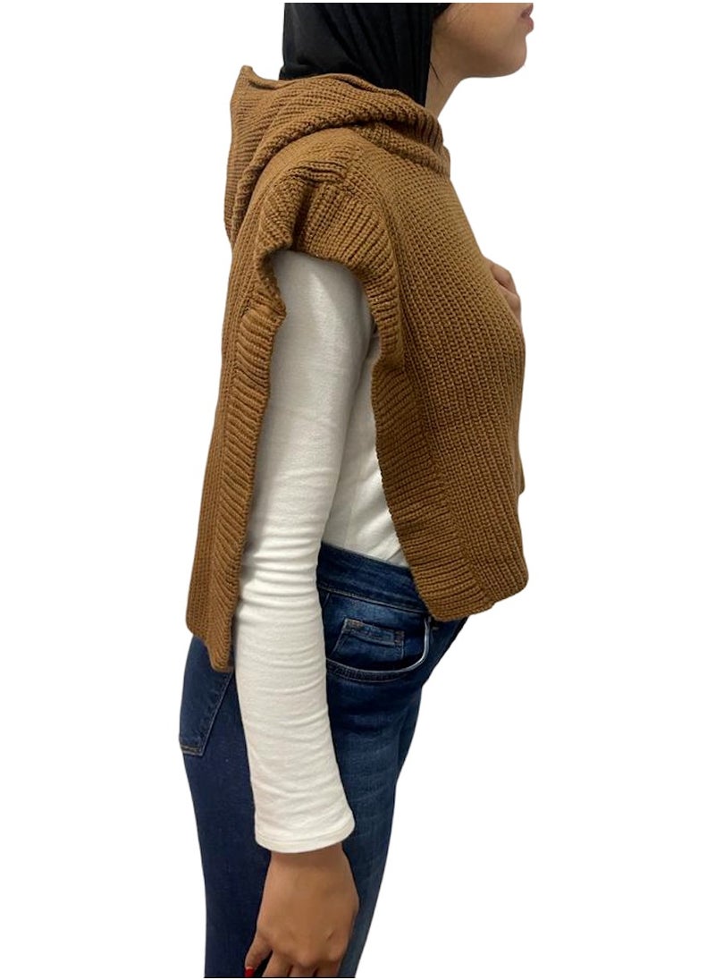 Generic - Women's Cape and poncho Brown - Image 1