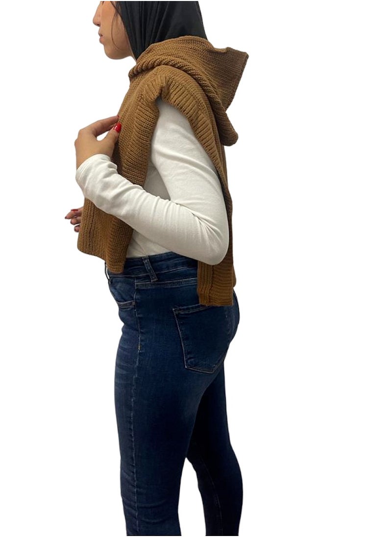 Generic - Women's Cape and poncho Brown - Image 1
