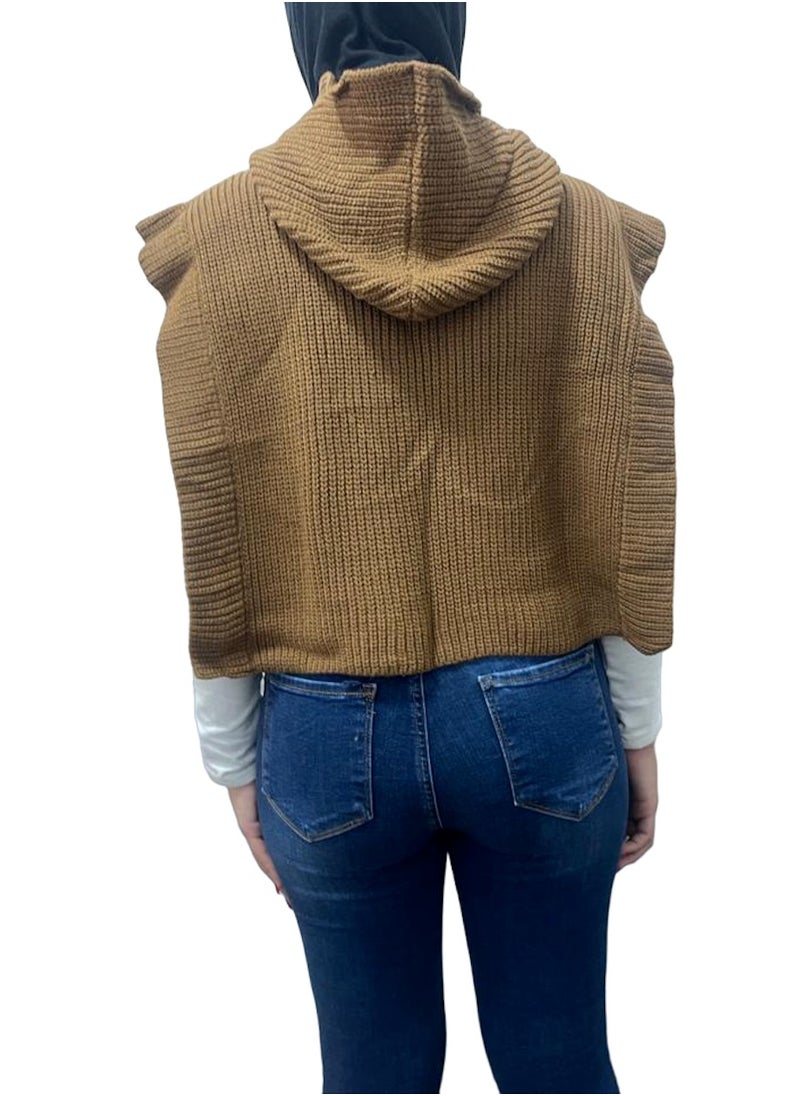 Generic - Women's Cape and poncho Brown - Image 1